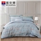 简慕 床单四件套(被套1件床单1件枕套2件)(适合1.8米床)【纯棉缎纹/蓝】
