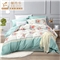 粉红乐夏 床单三件套(被套1件床单1件枕套1件)(适合1.2米床)【纯棉/蓝】