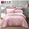 爱丽丝床单四件套（被套1件床单1件枕套2件）（适合1.5米床）【纯棉缎纹/粉】
