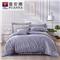 莱恩雅特 床单四件套(被套1件床单1件枕套2件)(适合1.5米床)【A版：纯棉缎纹；B版：纯棉/浅紫】
