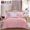 爱的协奏曲 床单四件套(被套1件床单1件枕套2件)(适合1.8米床)【棉/粉】