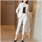 Dian.Aibu品牌小西装套装女2020年夏季白色小西服外套女气质时尚职业装英伦风 图片色 S
