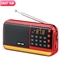 先科（SAST）V30红 收音机老人老年人充电插卡迷你小音箱便携式随身听fm调频广播音响音乐播放器