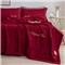 纯色刺绣水洗冰丝大豆纤维夏被【水洗冰丝（聚酯纤维）填充大豆纤维/温莎红】