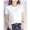 欧芙伦纯色短袖t恤女2020新款夏季简约时尚圆领宽松体恤上衣潮3162 白色 M