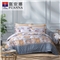 一眼芳华 床单四件套(被套1件床单1件枕套2件)(适合1.8米床)【纯棉/蓝】