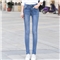 南星点点新款牛仔裤女紧身韩版秋季显瘦长裤浅色学生小脚铅笔裤 浅蓝色 26