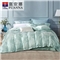 绯陌倾城 床单四件套(被套1件床单1件枕套2件)(适合1.5米床)【A版：涤莫代尔提花；B版：纯棉/绿】