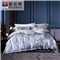 浅梦墨汐 床单四件套(被套1件床单1件枕套2件)(适合1.5米床)【A版：涤莫代尔提花；B版：纯棉/灰】